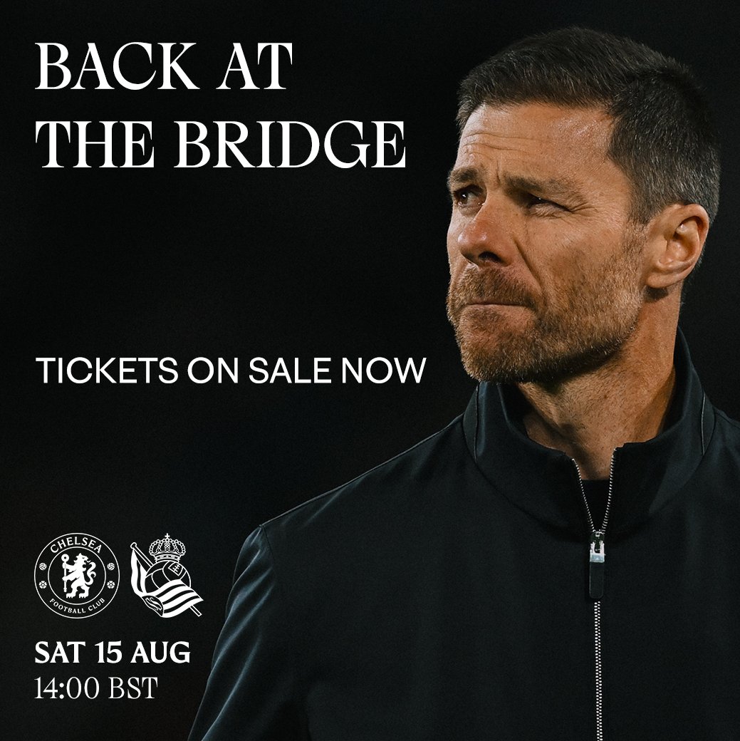 ChelseaFC's tweet photo. Back to the Bridge with Xabi in charge. 👌

Get your tickets now! 🎟️