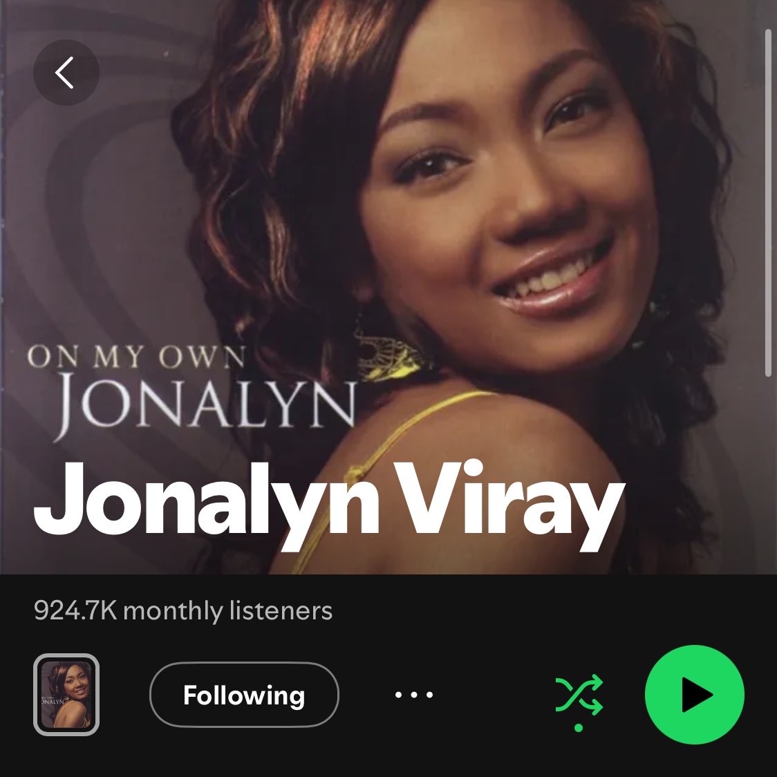 Certified_jona's tweet photo. 2M+ monthly listeners combined. Imagine pag nag-release ka pa Mayora @MsJ0NA Manifesting new music this year 💛 #JonaViray #SpotifyPh https://t.co/fzFdbFWHnF