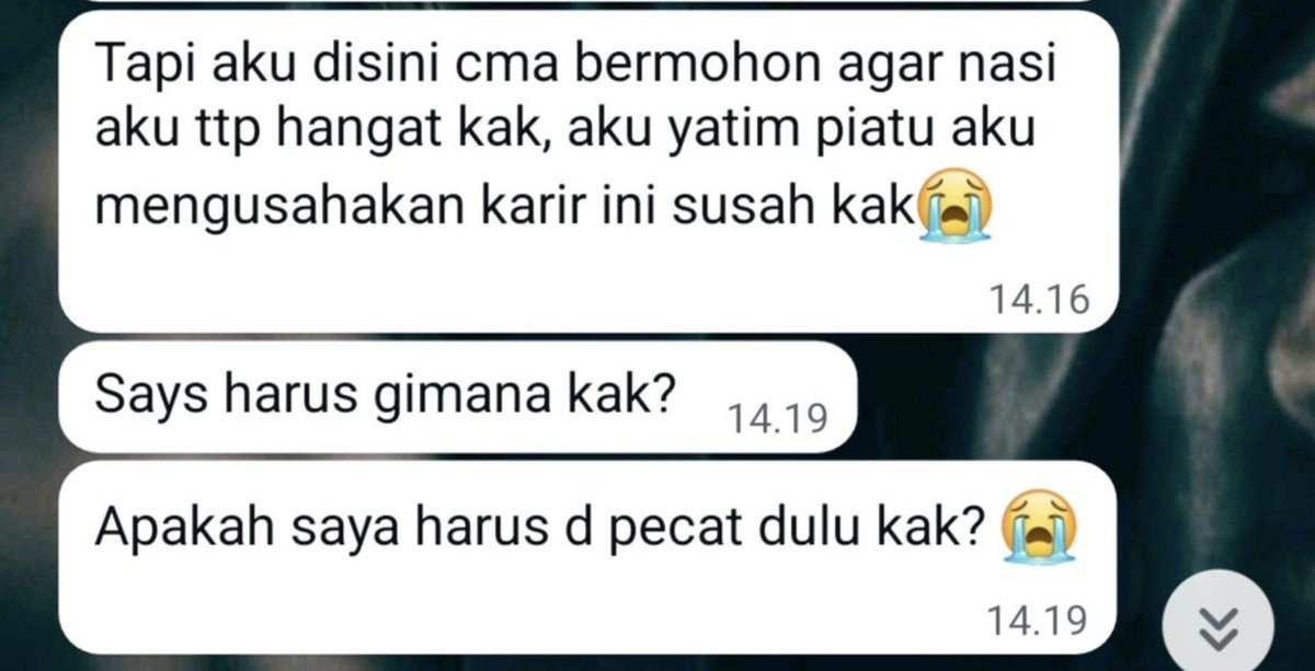 luvjnmkl's tweet photo. dia minta maaf bukan karena merasa salah, tapi takut dipecat wkwkwk https://t.co/yYporb9kqc