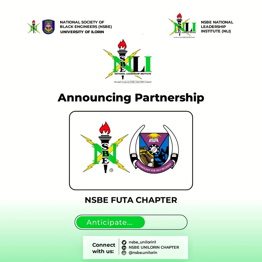 NSBE_UNILORIN1's tweet photo. A NEW CHAPTER OF NLI BEGINS. 🔥

We’re proud to announce the NSBE FUTA Chapter as a partner for the NSBE National Leadership Institute (NLI). 🤝🏾

Different chapters. One shared vision.
Building leaders. Creating impact.

And if this is how we’re starting… 👀

ANTICIPATE… 🚀🔥 https://t.co/aYWXH1pybF