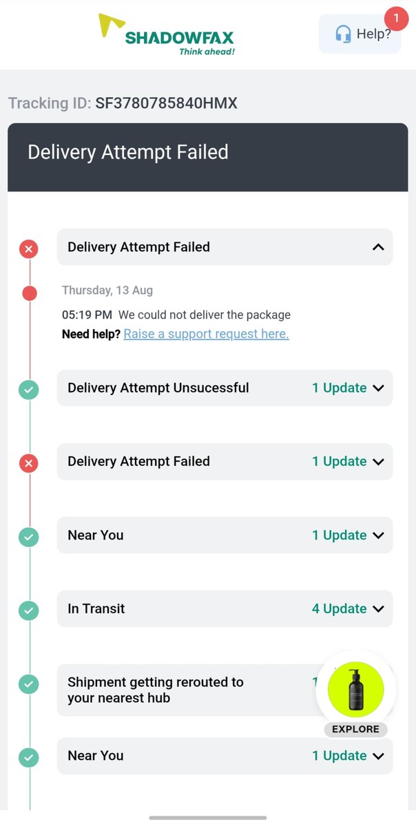 prachi9029's tweet photo. @shadowfax_in @hm_custserv URGENT! AWB SF3780785840HMX marked "Delivery Failed" due to wrong PIN (201315 instead of 201310). Driver refused delivery. 

DMs are dead and Ticket #VJSF-749405 is ignored. Block the automated RTO loop at Greater Noida tonight! Fix this! https://t.co/chfV1dpMin