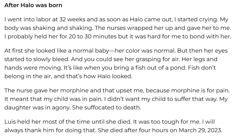 VCElephants's tweet photo. @LittlePersonDoc @jan_murray You need to look outside of your personal experience and study this issue before spouting your opinions. Here's a harrowing account of the death of a baby that should never have been born. Never mind the toll it takes on a mother forced to carry a baby to term knowing it will die https://t.co/iTe1N3vxs7