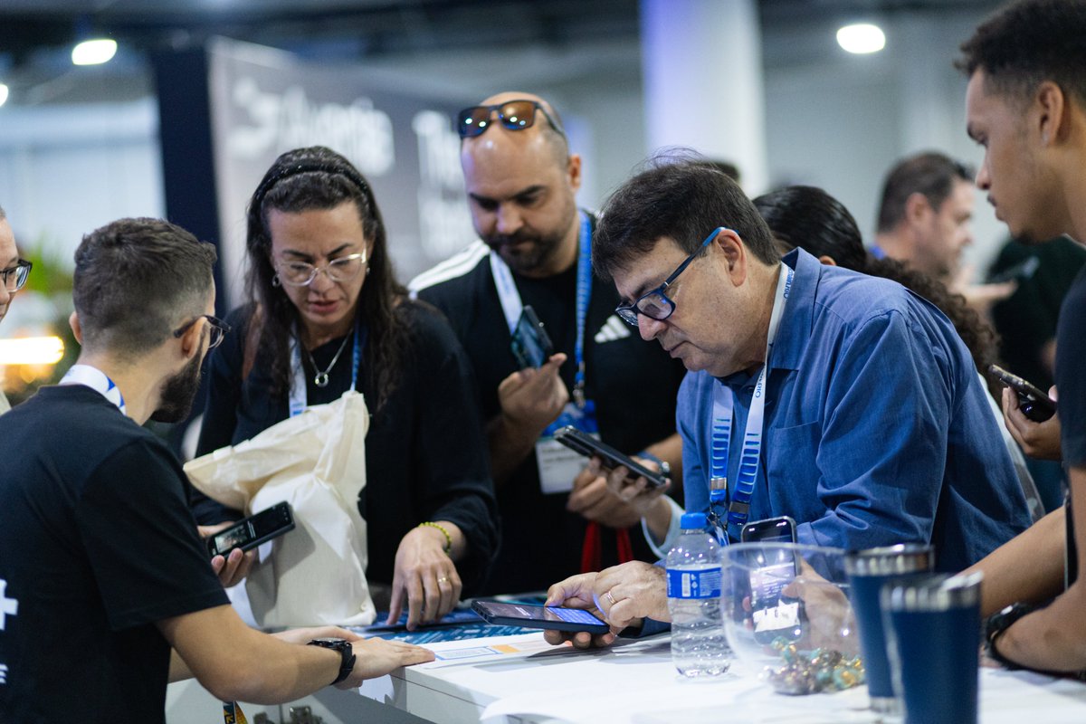 XDCInnovLabs's tweet photo. 🇧🇷 Day 1 at Blockchain Rio is in full swing! 🚀

Great energy, meaningful conversations, and connections as the XDC Network team engages with Brazil’s growing blockchain ecosystem. 📸 https://t.co/12edtlYm5P