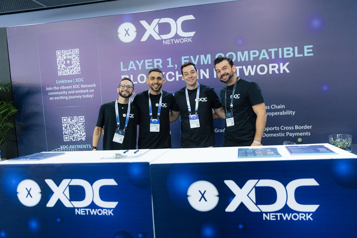 XDCInnovLabs's tweet photo. 🇧🇷 Day 1 at Blockchain Rio is in full swing! 🚀

Great energy, meaningful conversations, and connections as the XDC Network team engages with Brazil’s growing blockchain ecosystem. 📸 https://t.co/12edtlYm5P
