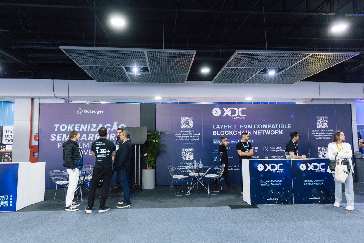 XDCInnovLabs's tweet photo. 🇧🇷 Day 1 at Blockchain Rio is in full swing! 🚀

Great energy, meaningful conversations, and connections as the XDC Network team engages with Brazil’s growing blockchain ecosystem. 📸 https://t.co/12edtlYm5P