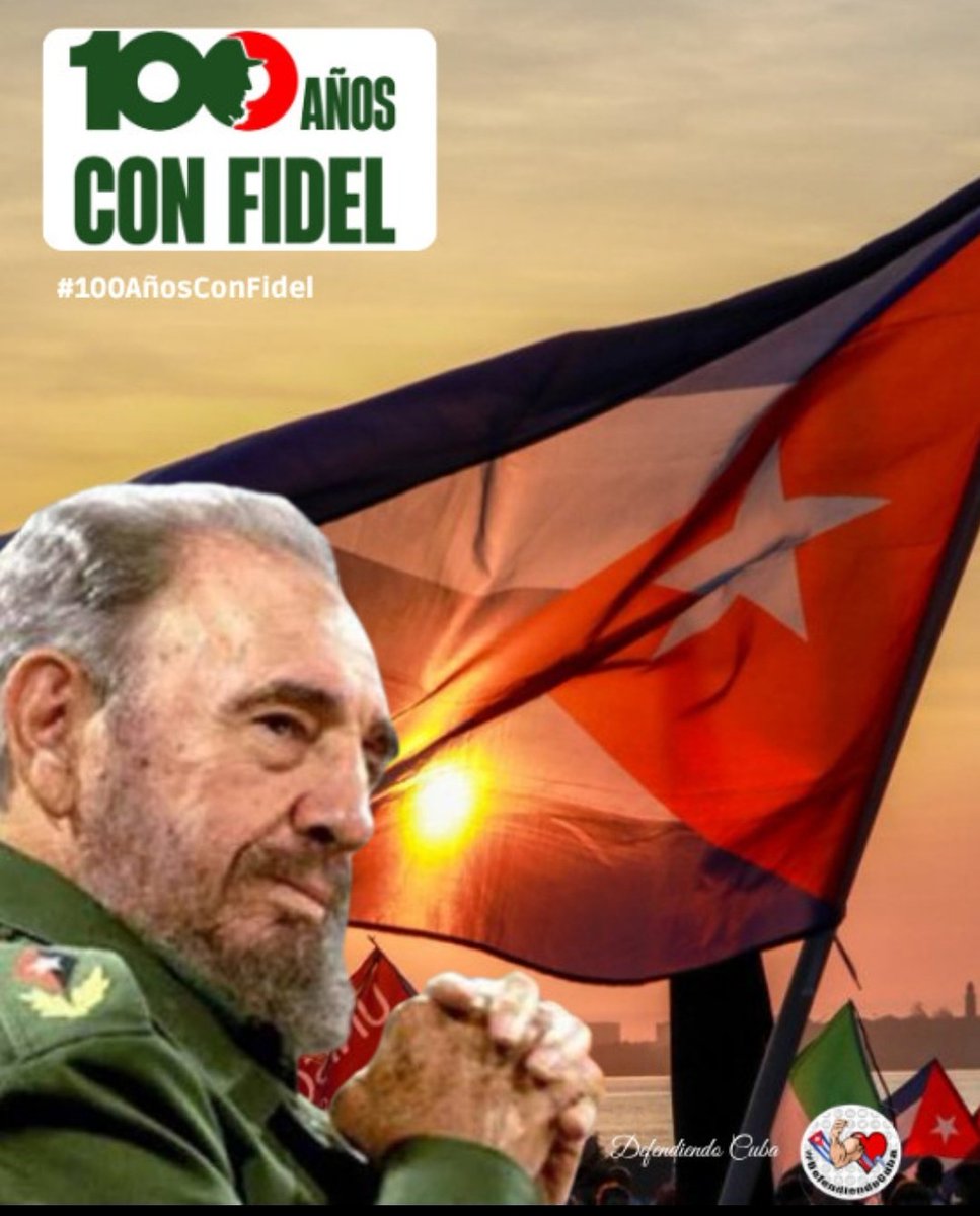 rlicea_mojena's tweet photo. Hoy #Cuba y el mundo celebran el Centenario de nuestro invicto Comandante en Jefe, con el enorme compromiso de continuar fieles a su legado, y sus enseñanzas, demostrando que, con sus ideas, desde la #IslaDeLaJuventud #LaPatriaSeDefiende #SentirPinero #100AñosConFidel https://t.co/3uO56nFOlh