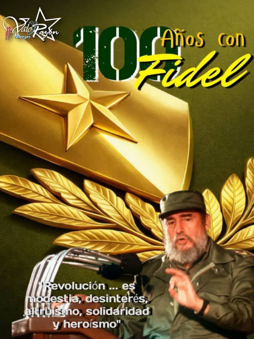 MidialaMar50059's tweet photo. Tu legado y concepto de revolución permanecerán por siempre en tu pueblo ,tu ejemplo,tus valores serán honrados por siempre mi comandante Fidel 🇨🇺 
#HonorYGloria
#CubaEsRevolucion
#CubaNoSeRinde
#100AñosConFidel
#FidelPorSiempre
#PatriaOMuerte
#Venceremos
@AleidaB95 https://t.co/sE0Nf8FbCy