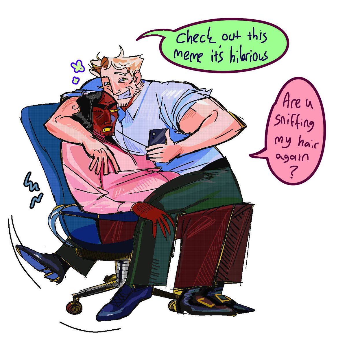 crying_anabell's tweet photo. U gonna break the chair #oc https://t.co/SdXG2pExZt