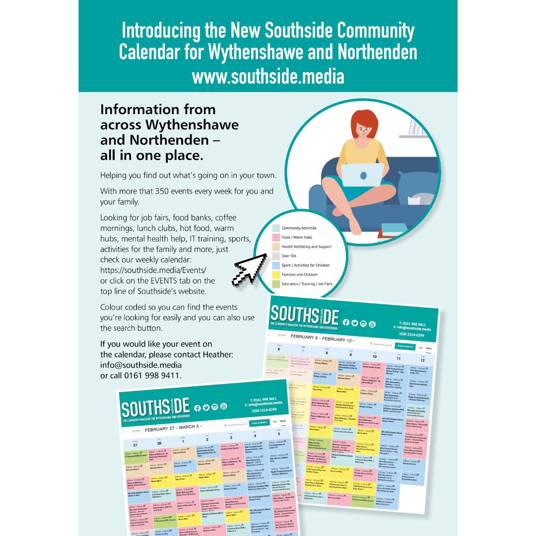 Southsidemag's tweet photo. Check out the Southside Community Calendar https://t.co/J9reWDqQyR If you’ve got #events, #activities, #sports sessions, or #warmhubs to share, email us at info@southside.media — let’s keep the community connected and informed #community #support #local https://t.co/iK9i8E8KKK