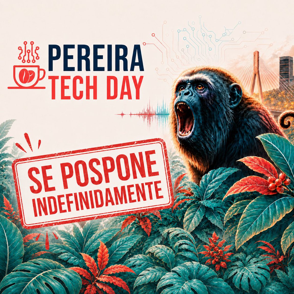 PerTechTalks's tweet photo. Debido a los hechos ocurridos en nuestra ciudad, Pereira Tech Day queda pospuesto indefinidamente.

Hoy nuestra prioridad es acompañar, apoyar y estar con nuestra comunidad.

Fuerza, Pereira. ❤️ https://t.co/AfHEvMkR2F