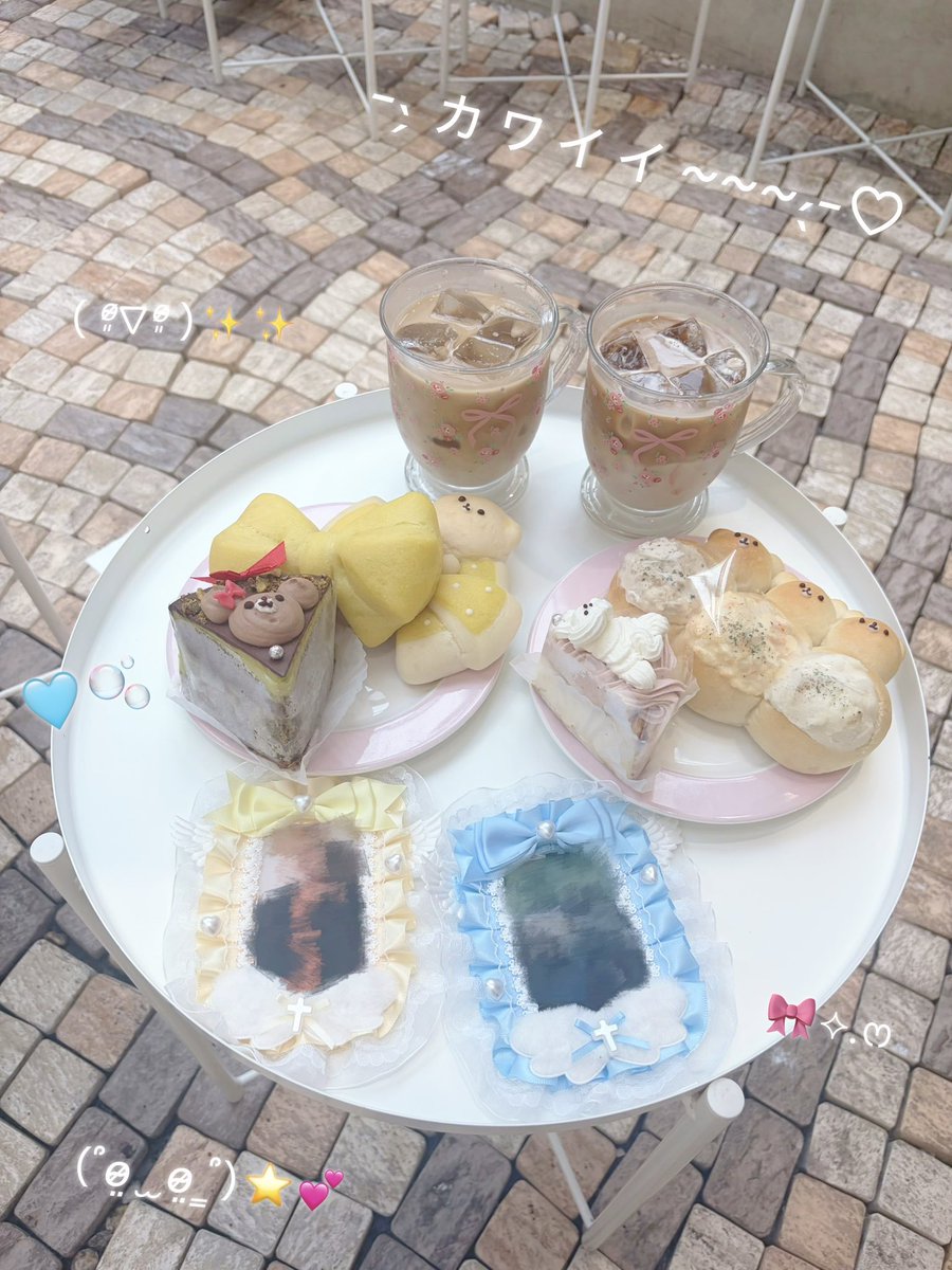 __yuu_0_k's tweet photo. とっってもかわいい &amp; 美味しかった ჱ̒^_  ̫ _^💞
たくさんパンがあって選ぶの難しかった🌀
次は他のパンを食べたい⊂( ＞ω＜ )⊃🥞🎶 https://t.co/ci12zr8de5