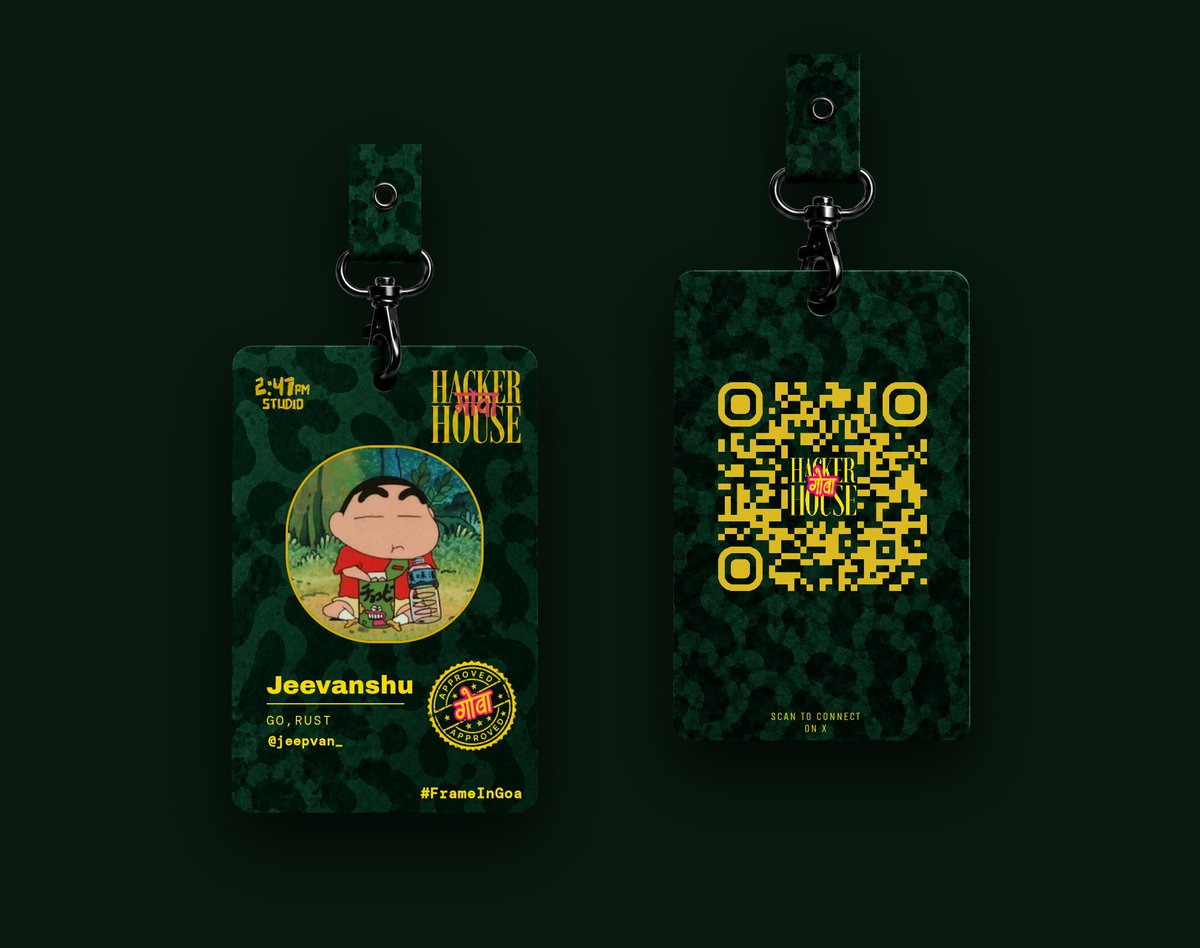 jeepvan_'s tweet photo. Your pass to the house is live 🌴
Make your Hacker House Goa ID — your face, your stack, your @, and a QR that links straight to @247pmstudio .

28–31 Oct · Goa
Make yours → https://t.co/JCjw71WfmY

#HackerHouseGoa #FrameInGoa https://t.co/bhf5x9EY1h