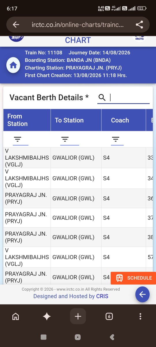 AnuragDatt's tweet photo. @IRCTCofficial @RailMinIndia 
Isme vacant seat show ho rahi hai 
Show book kyu nahi ho rahi 
IRCTC app me chart vaccancy ka option to de diya bt book kyu nahi ho rahi ??? https://t.co/5mAwCoe1JO