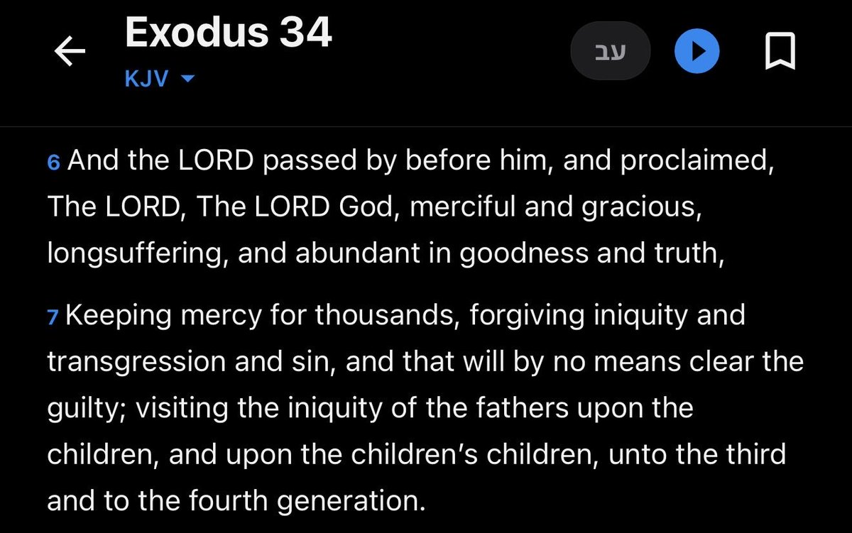 justinmealey's tweet photo. He's not just talking about His character, but revealing His name (His name IS His character).  It's also why in Revelation 19:11, Jesus is named Faithful and True (Chesed ve Emet), which you see here in the full name of God as Chesed ve Emet at the end of the 6th verse.

I'm posting the full verse, because you cut off the last part of His name.

Thank you for the post.
