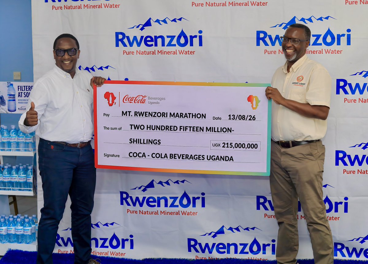CocaColaBevUg's tweet photo. Five years of partnership. Five years of keeping the journey refreshed.

From 800 runners to thousands from across the world, the Tusker Lite Rwenzori Marathon has grown into a global sporting experience, and CCBU is proud to have been part of that journey as the Official Hydration Partner.

As we look ahead to 22 August, we’re ready to keep runners refreshed with Rwenzori Pure Natural Mineral Water as they take on the Equator, Kasese and the Rwenzori landscapes.

Here’s to bigger strides, bigger opportunities and an even bigger marathon.

#TuskerLiteRwenzoriMarathon  
#SavourLifeNaturally
#CCBU