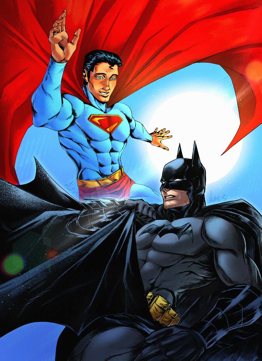 AlyxMoss's tweet photo. BREAKING NEWS: BATMAN SPOTTED ON THE ROOFTOPS OF METROPOLIS

- Oh, hello there fellow reporter!
- That's why I work at night...

#batman #superman #dc #comic #art https://t.co/M4lUDSwbDD