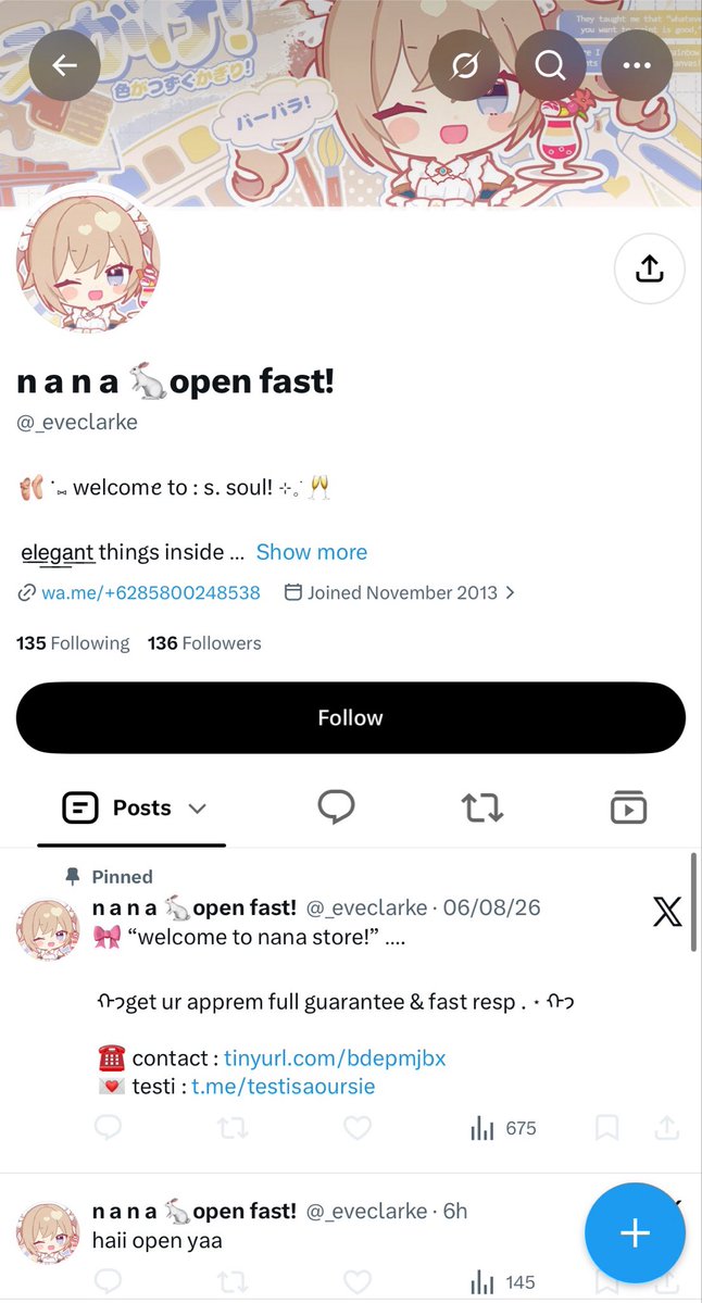 _vvonuu's tweet photo. ‼️ PENIPU NIPU SCAMMER ‼️
usn @_eveclarke 
no wasap 085800248538 6285800248538
nama qris minibites, RNC BNGR

biasakan sebelum beli cek testi, cek usn, no, nama qris di search bar‼️ dan yg paling penting JANGAN TERGIUR HARGA MURAH UJUNG UJUNGNYA YG RUGI KALIAN SENDIRI #zonauang https://t.co/8LnMqqHtJ8