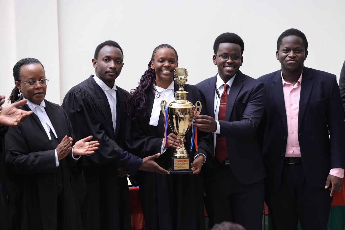 MakerereLaw's tweet photo. The Inaugural Digital Health Inter-University Moot Court Competition has ended with the following results.

Winners (Respondent) - @MakerereLaw 

Runners-Up (Plaintif) - @IUIU School of Law, Kampala Campus

Best Oralist - Blessing Olga Asianut

Best Memorial - @IUIU

Best Amicus Memorial - @MakerereLaw