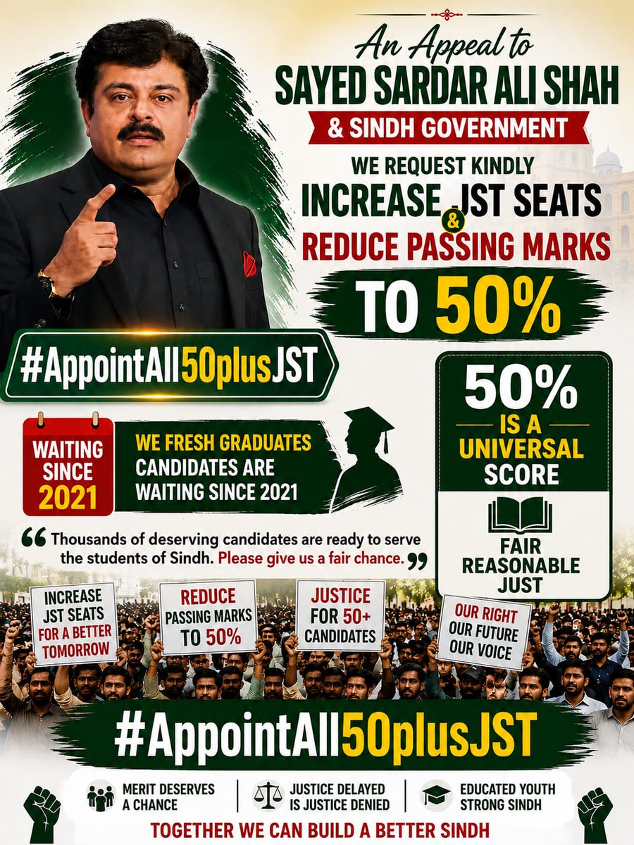 zeeshan51624855's tweet photo. @MinisterEduGos @BBhuttoZardari @MuradAliShahPPP @sardarshah1 #AppointAll50plusJST https://t.co/W1hvHRr76p