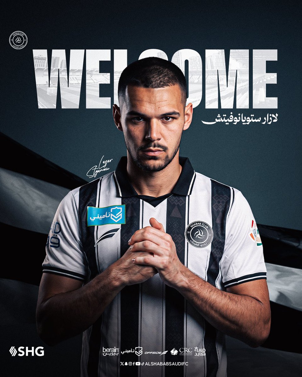 AlShababSaudiFC's tweet photo. الصربي "لازار ستويانوفيتش" في #الشباب ⚪️⚫️

#يلا_شباب https://t.co/0ImV6gxbrO