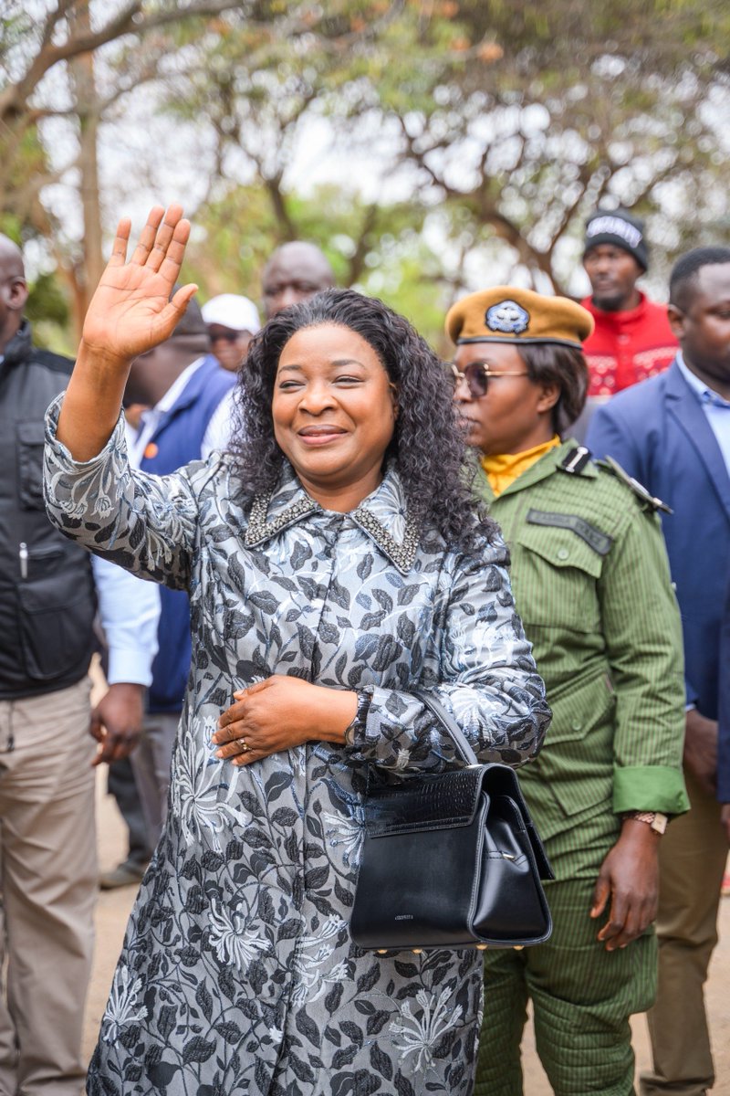 MrsHichilema's tweet photo. Every ballot is a voice, every vote a step. With my husband, President Hichilema, and our family, we cast our votes this morning at Kabulonga Boys Polling Station in Lusaka. So proud to stand with thousands of Zambians who showed up to affirm our belief in democracy, the power of participation, and the responsibility of exercising our civic duty. 🇿🇲