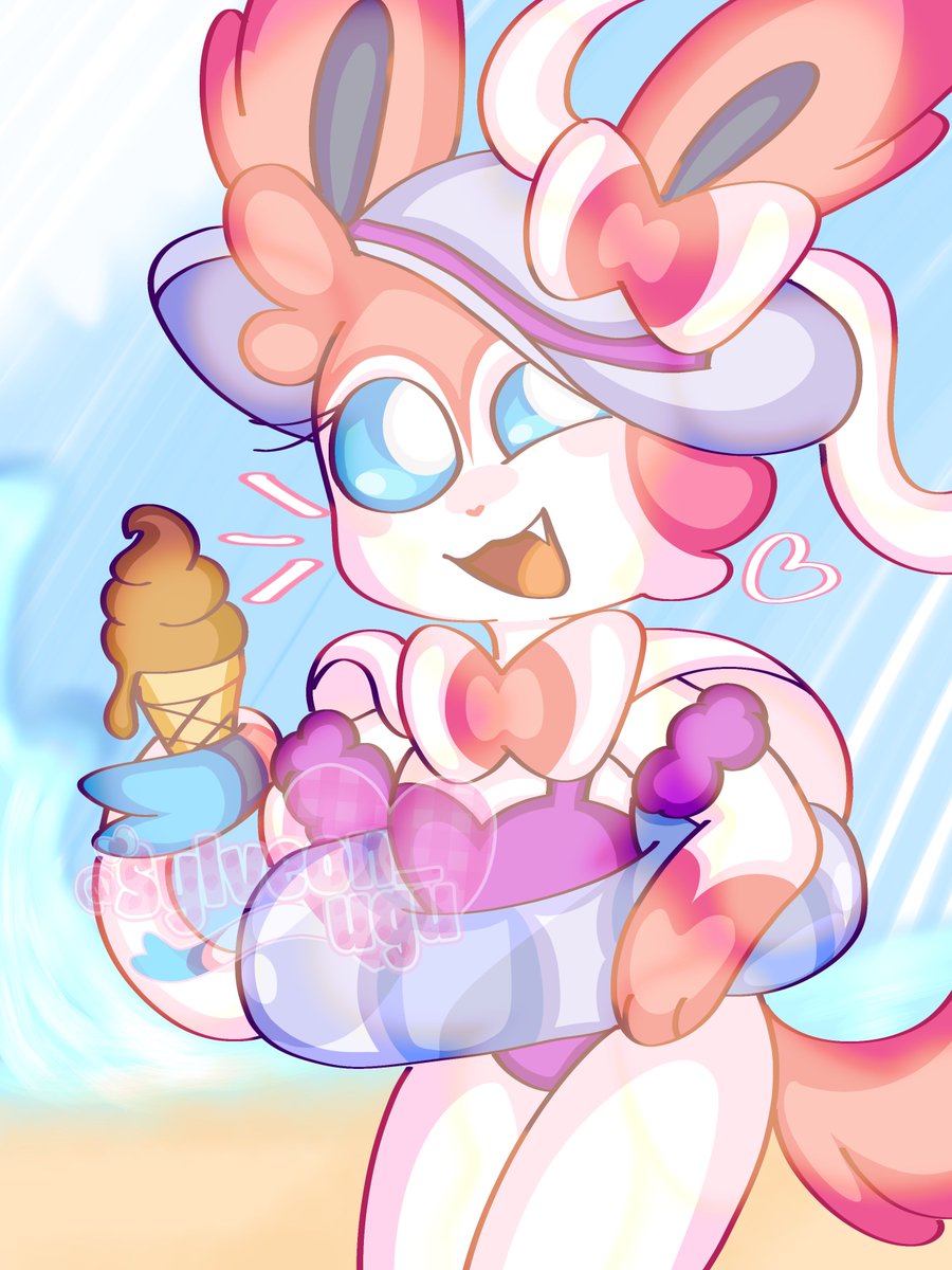 sylveon_ugu's tweet photo. 🩷 Sylveon beach style 🌊

#pokemon #pokemonsylveon #eeveelutions #pokemonoc https://t.co/9UMqsSFR8H