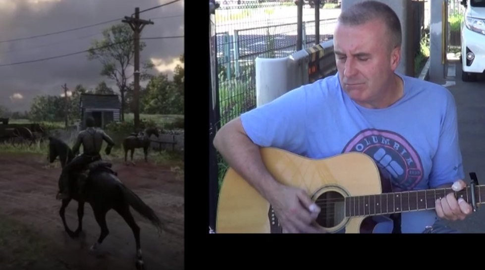 jonveemindbox_x's tweet photo. - Watch: https://t.co/VuFckrdM8B  
- RemixedVideoTitle: #StrangePeace  
- Cover Song: #WayfaringStranger, #USFolk (1700s)  
- by #JonVee, practicing outside for #JukeboxLive  
- The outlands of civilization with only a horse - dark, #peaceful. https://t.co/DXU46Gjdfq