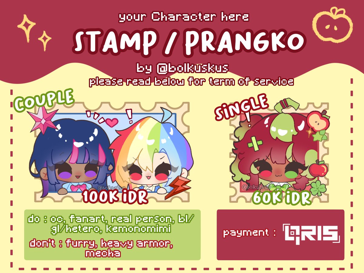 bolkuskus's tweet photo. [ ❤️ + 🔁 are appreciated ‼️ ]

‼️ URGENT COMMISSION ‼️
✧YCH : Stamp/Prangko ✧ LOCAL ONLY 🇮🇩 (0/10)

aku lagi butuh uang buat bantu bayar ibuku berobat.. pls bantu rt ya manteman 😔
untuk ToS nya ada di rep~

💌 Dm for order 💌
#commissionsopen #artcommissions https://t.co/JbJ63TPG5e