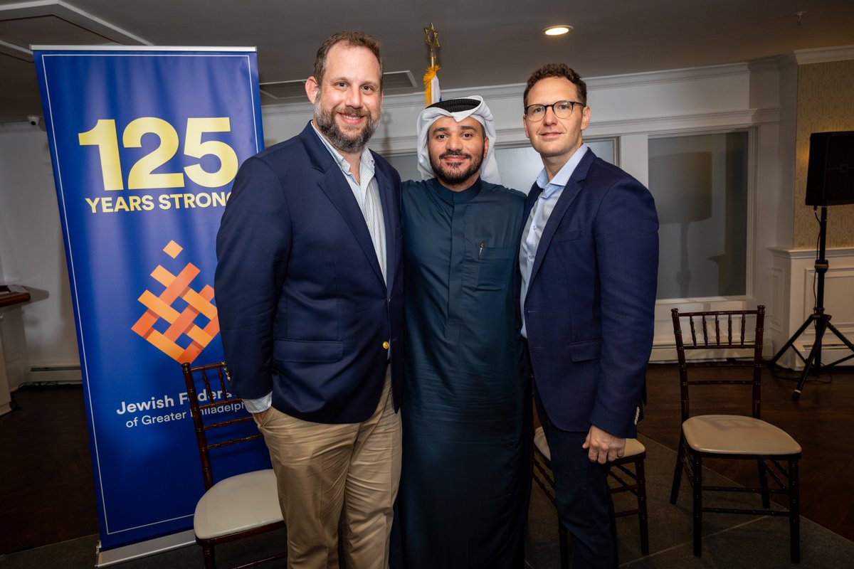 DrCaseyBabb's tweet photo. Amazing time in Philadelphia speaking with my friends @lalshareef, @OmarBlooshiAE and @AhmedSharif. Thank you, @JFedinPhilly!

If you'd like us to come to speak to your community — DM me. We'll make it happen. https://t.co/PYQ9MhlaE1