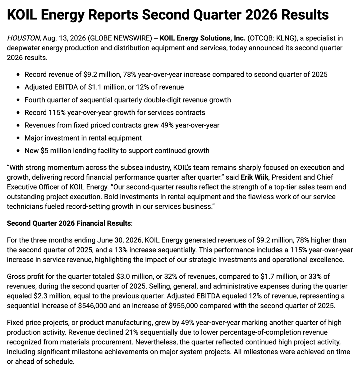 IntelligentCM's tweet photo. Great quarter Koil Energy $KLNG

Disc: Long and wrong a lot https://t.co/8FOpGTeFZN