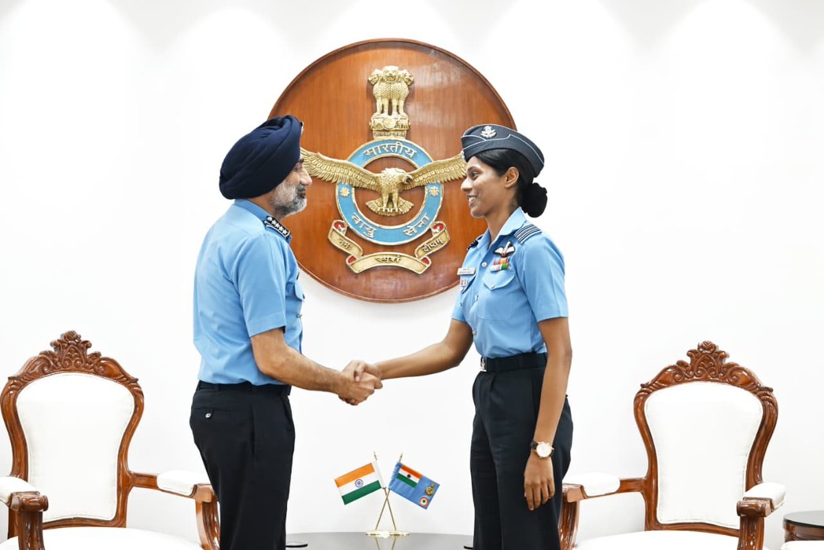 IAF_MCC's tweet photo. Forging new frontiers in the skies.

Squadron Leader Bhawana Kanth has scripted history by becoming the first woman officer of the #IndianAirForce to qualify as a Fighter Combat Leader (FCL) at the Tactics and Air Combat Development Establishment (TACDE), Gwalior. 

A landmark achievement reflecting professional excellence, combat acumen and the IAF’s commitment to nurturing leaders in the air.

#IAF #WomenInAviation #FighterCombatLeader #IndianAirForce
#Womenempowerment 
#NariShakti

@DefenceMinIndia @SpokespersonMoD @HQ_IDS_India
@adgpi
@indiannavy
@CareerinIAF