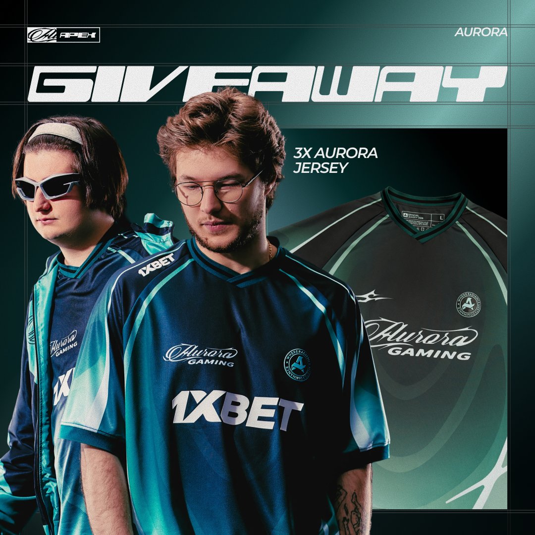 AuroraApex_GG's tweet photo. NEW SPLIT, NEW GIVEAWAY 🔥

🎟 3 brand new Aurora jerseys for 3 winners:

• Follow @AuroraApex_GG 
• Like + Repost
• Tag 1 friend in the replies

Winners to be announced on September 3rd 🏆 https://t.co/yuZvFSCF3f
