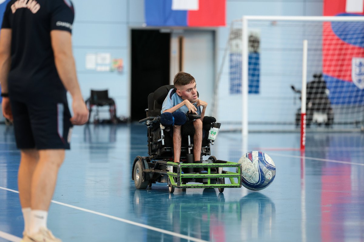 The_WFA's tweet photo. England return to St George’s Park tomorrow and Saturday as preparations for the 2026 FIPFA Powerchair Football World Cup ramp up! 💥🏴󠁧󠁢󠁥󠁮󠁧󠁿

📸: @GettyImages

#PowerchairFootball https://t.co/R2ySNOBGRA