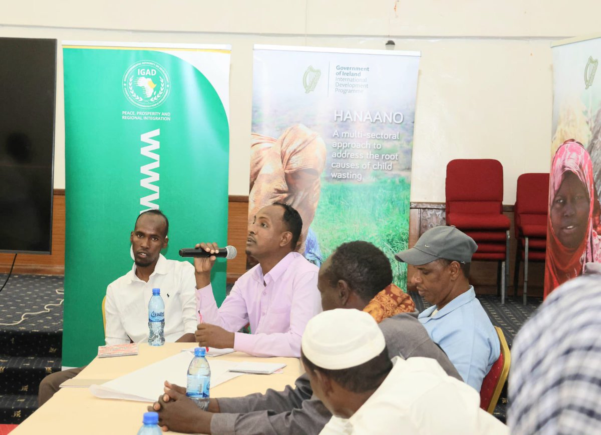 RACIDA_Ngo's tweet photo. #HanaanoProgramme partners from Kenya, Somalia and Ethiopia convened in Mandera County for a Cross-Border Natural Resource Management meeting, bringing together communities, government and development actors to strengthen cooperation on shared resources, peacebuilding and resilience.

@RACIDA_Ngo, @LLG_aid , @PstrlistConcern , @Concern and #IGAD reaffirmed commitment to peaceful coexistence, sustainable resource management and stronger community-led solutions across the #ManderaTriangle

Funded by @Irish_Aid @IrlEmbKenya.