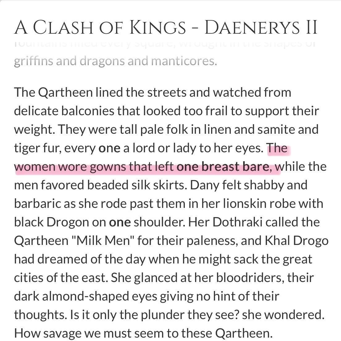 theesilverqueen's tweet photo. @FrisbeeSH the resson dany is dressed like that is because she’s assimilating into the Qartheen culture… don’t call me a freak because you can understand nuance https://t.co/Ic37VuPpep