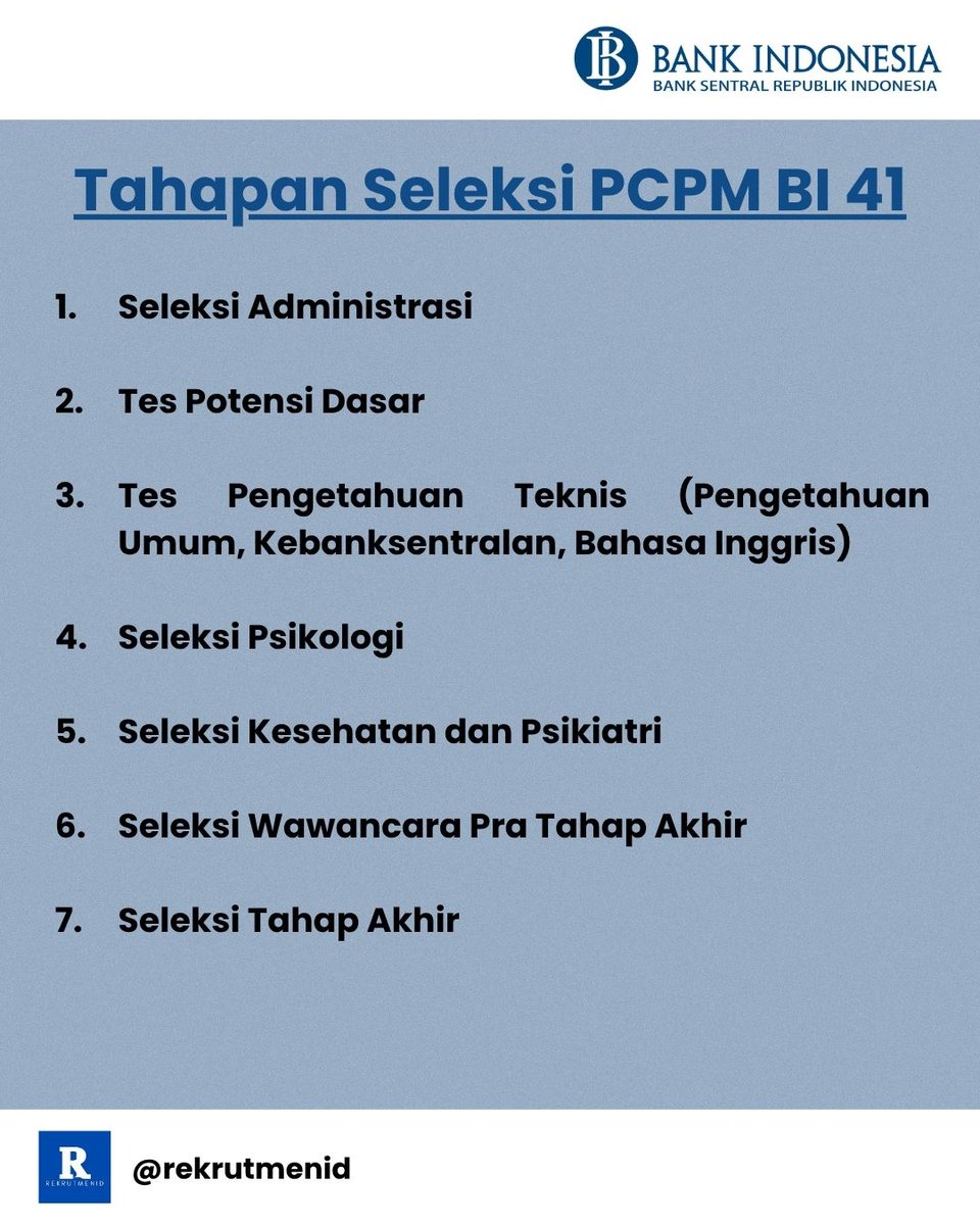 rekrutmenid0's tweet photo. PCPM BI 41 RESMI DIBUKA! https://t.co/CngZOFHSZY