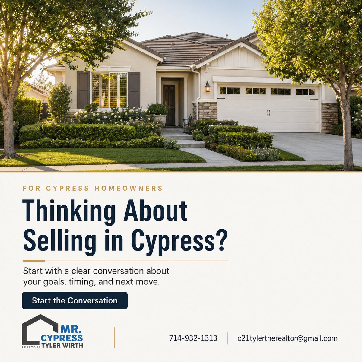 TheRealtorTyler's tweet photo. Cypress locals know the market moves fast.

As your neighborhood Realtor, I'm here to help you stay ahead. Whether you're buying, selling, or just curious, reach out.

Tyler Wirth
Cypress Real Estate, done right.
📞 714-932-1313
📧 c21tylertherealtor@gmail.com

#CypressRealEstate https://t.co/PjenPF5kJy