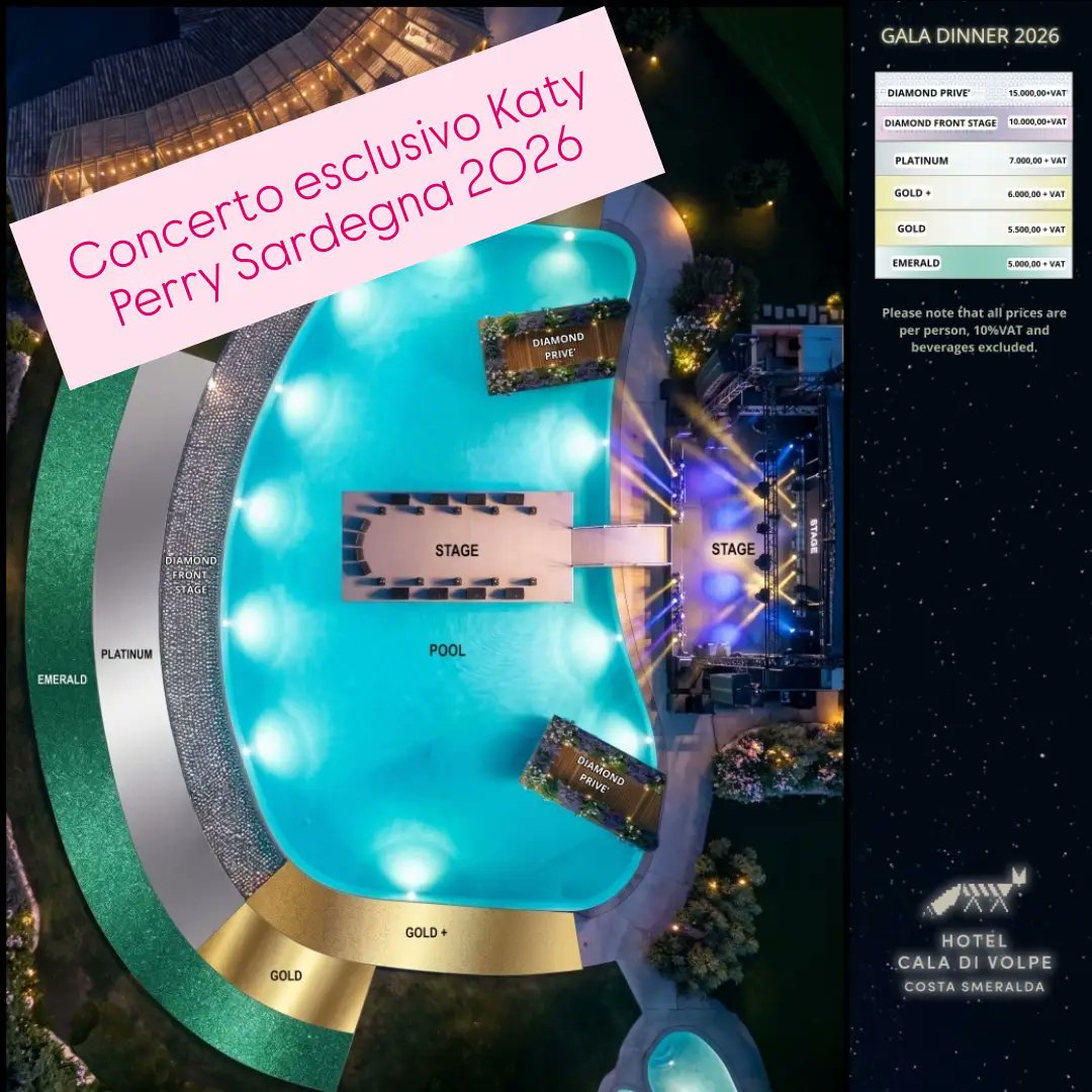 SibilNoir's tweet photo. 15.000 euro a persona.
E no, non stiamo parlando di una settimana alle Maldive.
Stiamo parlando di una cena.
Una cena.
Al Cala di Volpe, in Costa Smeralda.
Con Katy Perry sul palco.
La serata si è tenuta il 12 Agosto. Tra gli ospiti segnalati Matteo Renzi con la famiglia, Domenico Dolce, Melissa Satta e Carlo Gussalli Beretta.
Naturalmente le bevande sono escluse, perché dopo aver speso quindicimila euro sarebbe stato davvero poco elegante includere anche l'acqua.
Scorrendo il listino si entra in una dimensione parallela dove il conto corrente viene trattato come un accessorio di moda.
Diamond Privé: 15.000 euro. Diamond Front Stage: 10.000 euro. Platinum: 7.000 euro.
E poi Gold, Gold Plus ed Emerald, insomma quando il lusso perde ogni contatto con la realtà diventa improvvisamente molto creativo con i nomi.
Ma la cosa più interessante, alla fine, non è nemmeno il prezzo.
La cosa affascinante è osservare quanti sono stati disposti a pagarlo. Dicono 500 persone presenti.
500 persone in una gara silenziosa tra chi vuole essere visto al tavolo giusto, nella fila giusta, con la foto giusta, da pubblicare entro trenta secondi nelle storie Instagram.
In fondo il lusso moderno non consiste più nell'avere qualcosa.
Consiste nel far sapere agli altri che puoi permettertelo.
E così, mentre mezzo Paese controlla il prezzo dell'olio d'oliva al supermercato, qualcun altro prenota una cena da 15.000 euro più IVA.
Bevande escluse.
L'umiliazione, a certi livelli, va servita liscia.
#KatyPerry #CalaDiVolpe #CostaSmeralda #LuxuryLifestyle #PortoCervo