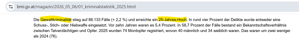 Picro71's tweet photo. @ASzigetvari Laut BMI haben wir bei Gewaltkriminalität ein 25-Jahres-Hoch.... https://t.co/j4QwxYyXDs