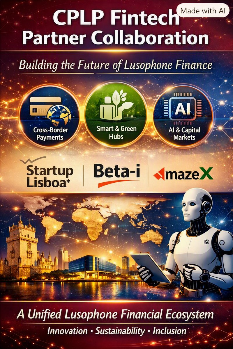 MohammedMKenny's tweet photo. 2123 hrs.
🗺CPLP Fintech Partner Collaboration.
🗺Building the future of Lusophone finance with aligned startup hubs.
🗺Innovation • Sustainability • Inclusion.
#CPLP #Fintech #Impact #Innovation #Sustainability
📍@TheHomƏOffice https://t.co/cFjyjJCvuq
