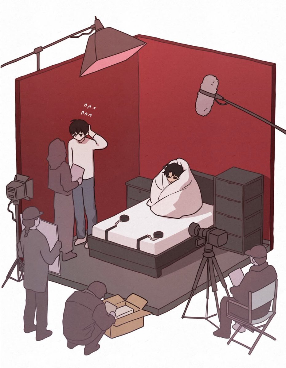 omegafluffs's tweet photo. what if it was all just a movie . . 
featuring black cat jiwook https://t.co/d2olpUQUMh