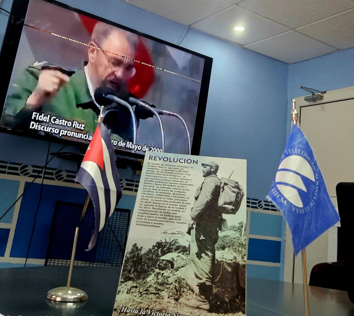 iliana_fp's tweet photo. 📡Dedicado al Centenario del Comandante, hoy se realizó en la DTHO el evento de valores bajo el lema "Comunicadores del centenario, fieles al legado de Fidel"#ComunicadoresDelCentenario.🇨🇺 https://t.co/C5pGvIQ8yW