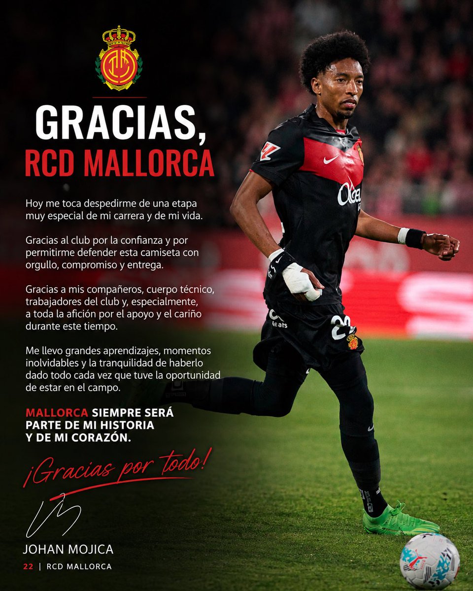11johanmojica's tweet photo. Muchas gracias por todo Mallorca! 🫂 https://t.co/Qbgvw0r4Gd