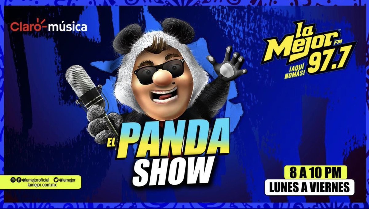 LaMejor's tweet photo. La diversión nocturna corre a cargo de #ElPandaShow; déjate llevar por las ocurrencias de @elpandazambrano en #LaMejorFM. 🤪🐼 https://t.co/MwfKbLuSEa