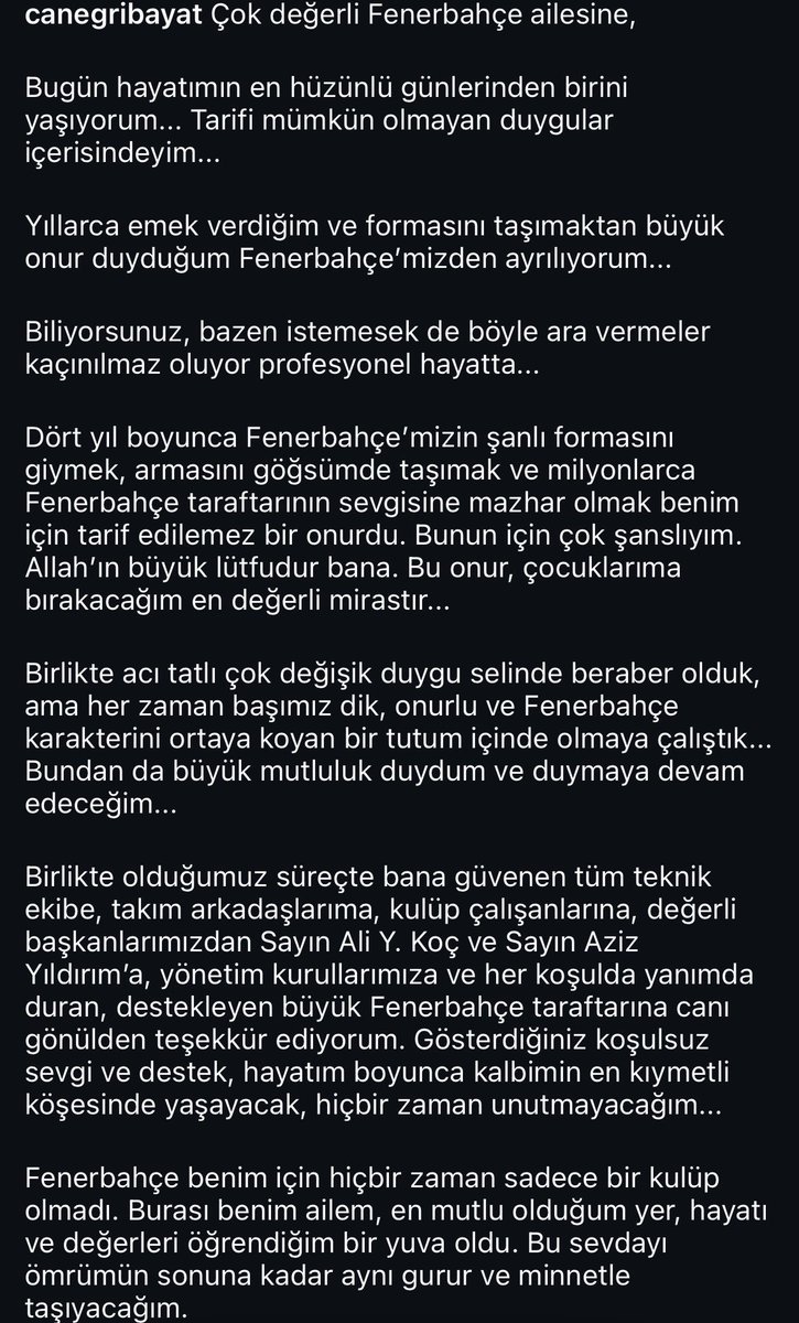 TekYolFener's tweet photo. İrfan Can Eğribayat, Fenerbahçe'ye veda etti. https://t.co/6vyhhc8E5t