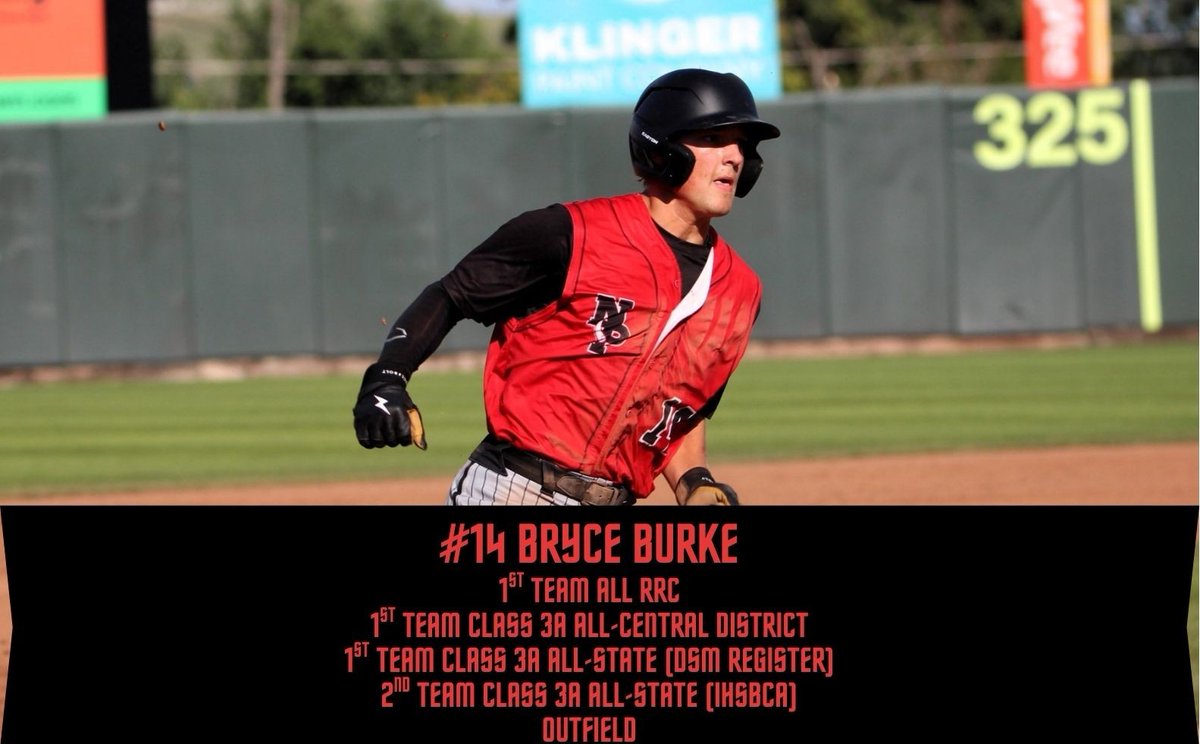 NPolkbaseball's tweet photo. Senior Outfielder, Leadoff man, Bryce Burke!  Congratulations of a great season, Bryce! https://t.co/8pjQRYphrn