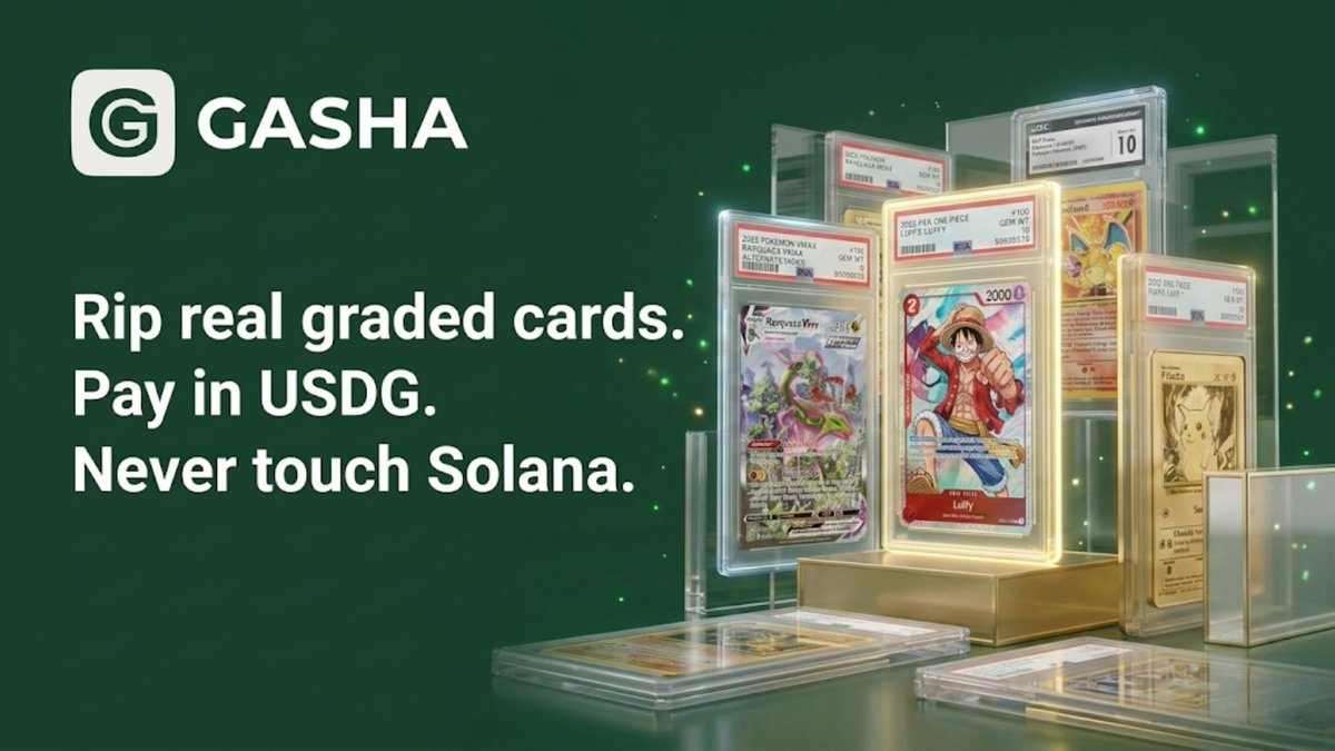 gashacards's tweet photo. Here is the math most gacha front-ends bury. Expected payout after buyback sits below pack price. That gap is the house edge, roughly 4 to 15 percent depending on the pack, and it is the whole reason the machine exists.

We show it. In the rip flow, on the landing, next to the price. Ripping is entertainment and collecting, in the same category as buying a sealed box because opening it is fun and the slab looks good on a shelf.

$GASHA will never be marketed as a way to make money, because that would be a lie with a paper trail. Entertainment, not income.