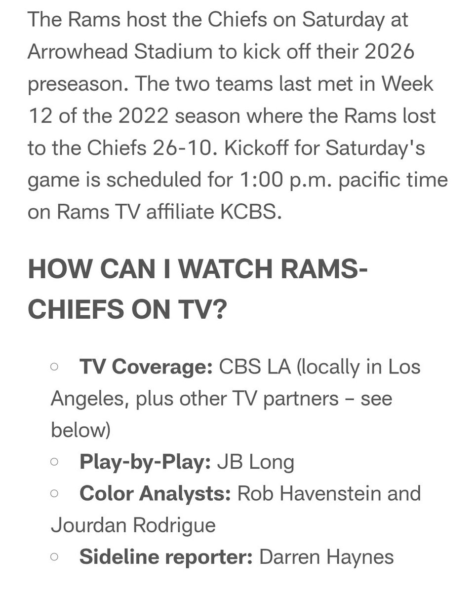 RamsUp_Ian's tweet photo. When the #Rams Fanbase needed her again, she answered the SIGNAL!🤣🐏

Glad to have a fan favorite @JourdanRodrigue return, to cover the team in the booth for Preseason Football!

Also,
Glad to have Rams Legends Rob Havenstein, @DMarcoFarr1 , & @JB_Long calling games, PLUS Emmy Award Winner @DarrenMHaynes reporting as well!

A good group that Rams Fans should appreciate.
Thanks @kdemoff

#RamsHouse
