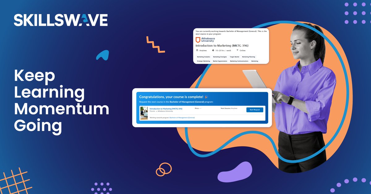 SkillsWave's tweet photo. Keep learning momentum going.

Program Completion Guide recommends the next approved course, helping employees stay engaged, progress through approved programs and build workforce capability.

Want to learn more? Let's chat: https://t.co/Bjg3VwGq9o

#WorkforceCapability https://t.co/fnA7wJ9iSw