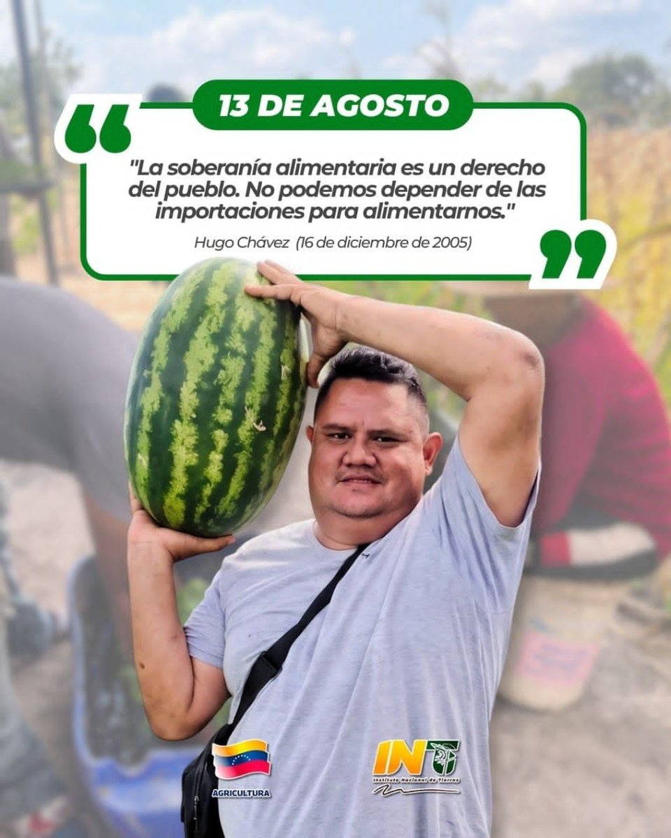 Ortamazonas01's tweet photo. La soberanía alimentaria comienza en el campo. Producir en nuestra tierra garantiza el bienestar y asegura el futuro de los venezolanos, consolidando una meta económica que representa un compromiso firme con la dignidad y la independencia nacional.
#SoberaniaAlimentaria https://t.co/zTasQbOUgu